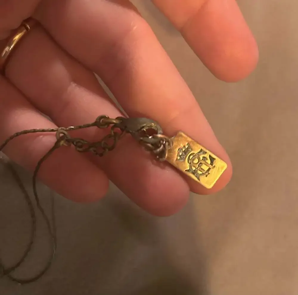Elisabetta Ricciardi Teardrop Pendant Necklace with Rhinestone Halo